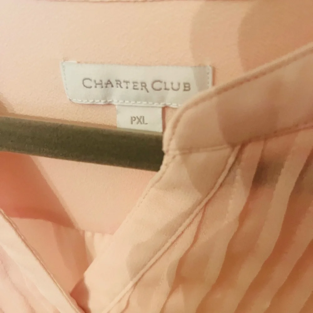 Charter Club petite XL blouse in pink - Picture 2 of 3